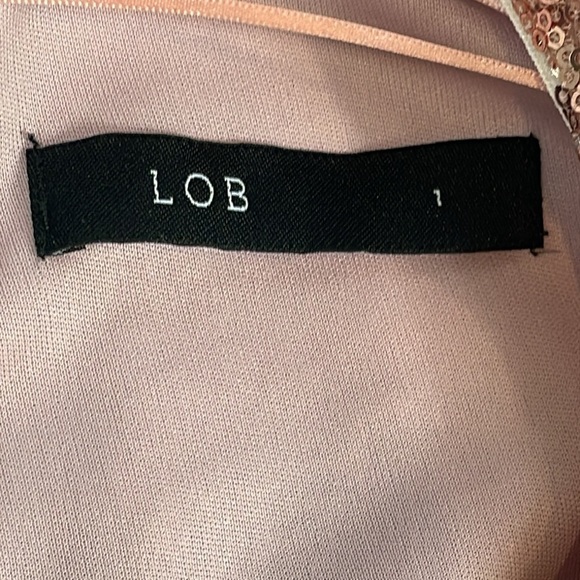 LOB Sequin Dress with Bird Embroidery Mini Shift V Back Sparkle Party Sz S - Picture 4 of 11